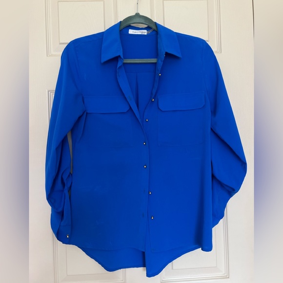 Calvin Klein Tops - Calvin Klein Long Sleeve Shirt, Size XS, Blue, Pre-owned